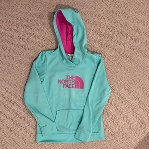 The North Face Women’s Turquoise & Pink Hoodie Sweatshirt
